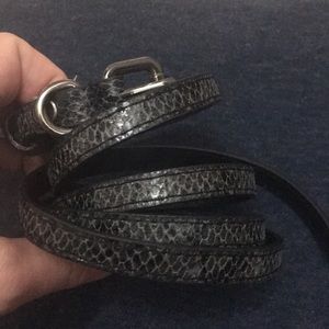 “Calliope” (Italy) faux snake leather belt, new
